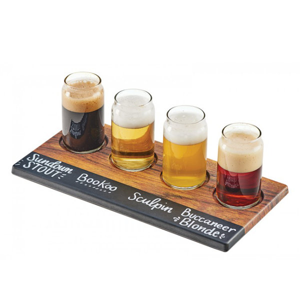 CalMil Beer Taster Board 4 Piece Wine Decanter Set Wayfair